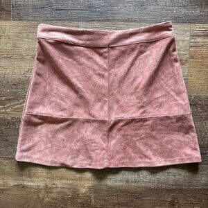 Lulus Tannish Pink Suede like mini skirt X-Small